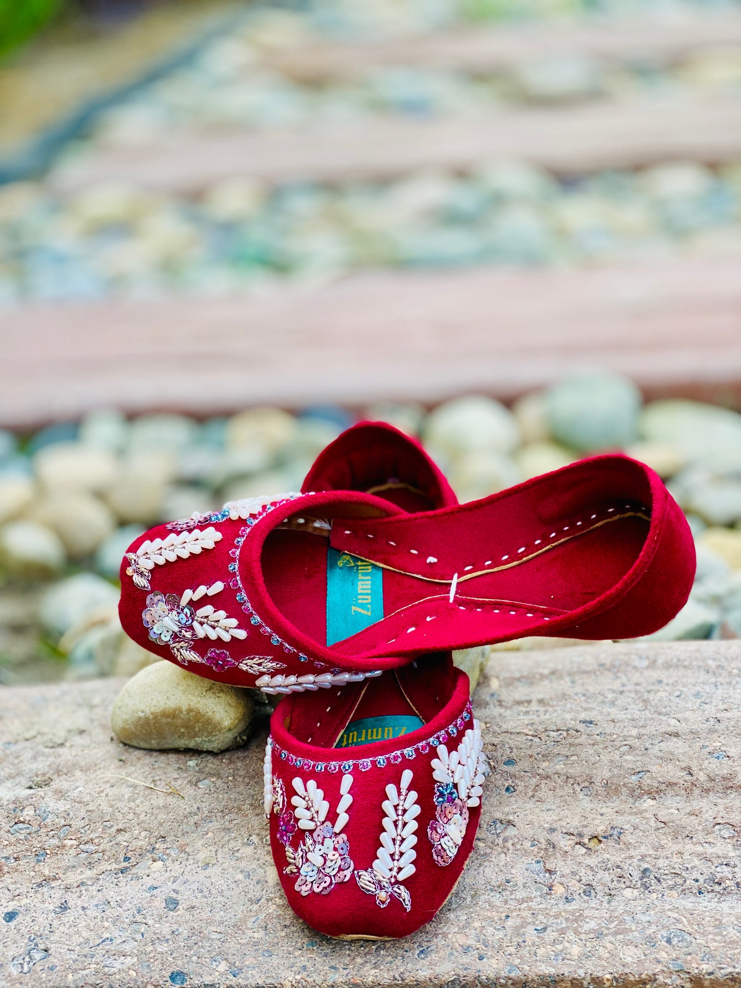 Surkh Gulab - Red Wedding Khussa - Zumrut by Amir