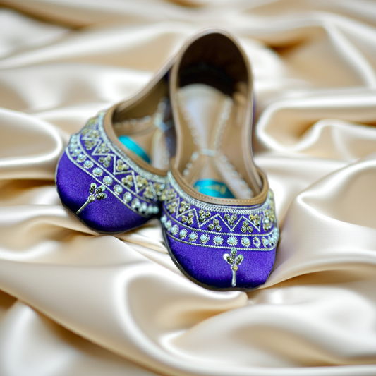 Amethyst Glow - Purple Wedding Khussa - Zumrut by Amir 