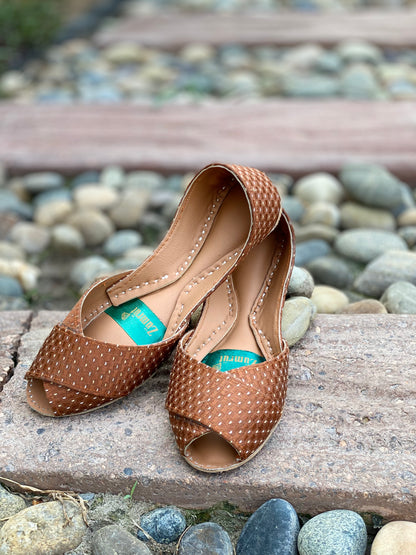 Earth Cross - Brown Casual Khussa - Zumrut by Amir 