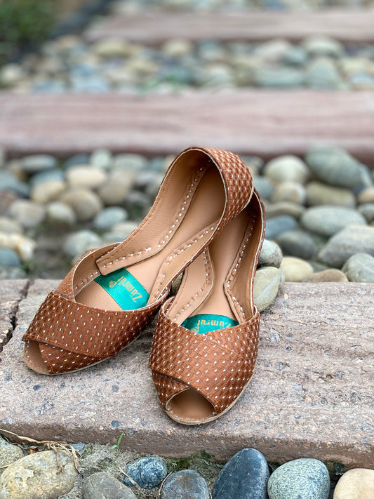 Earth Cross - Brown Casual Khussa - Zumrut by Amir 