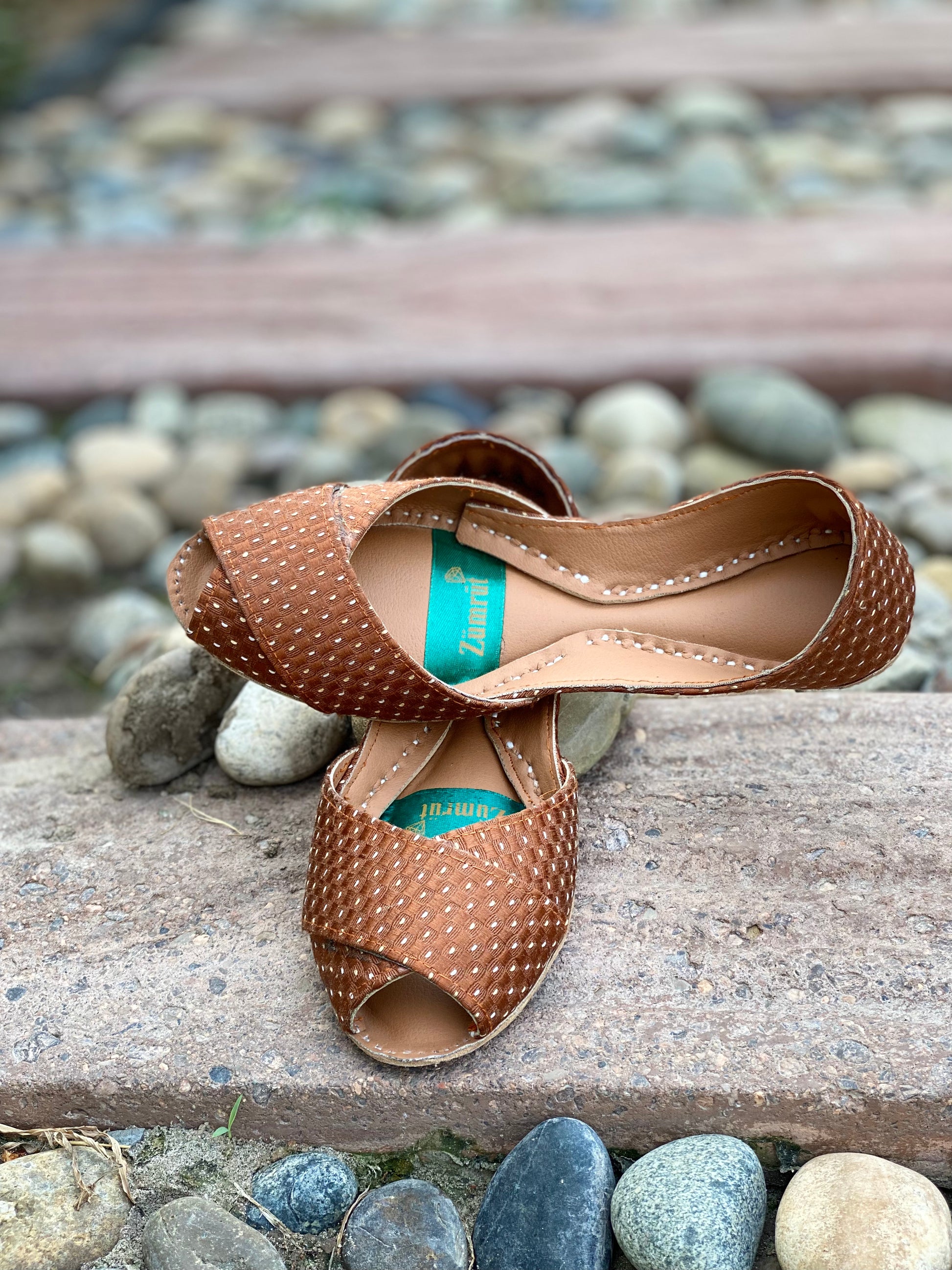 Earth Cross - Brown Casual Khussa - Zumrut by Amir 