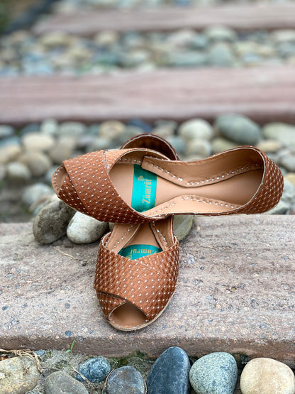 Earth Cross - Brown Casual Khussa - Zumrut by Amir 