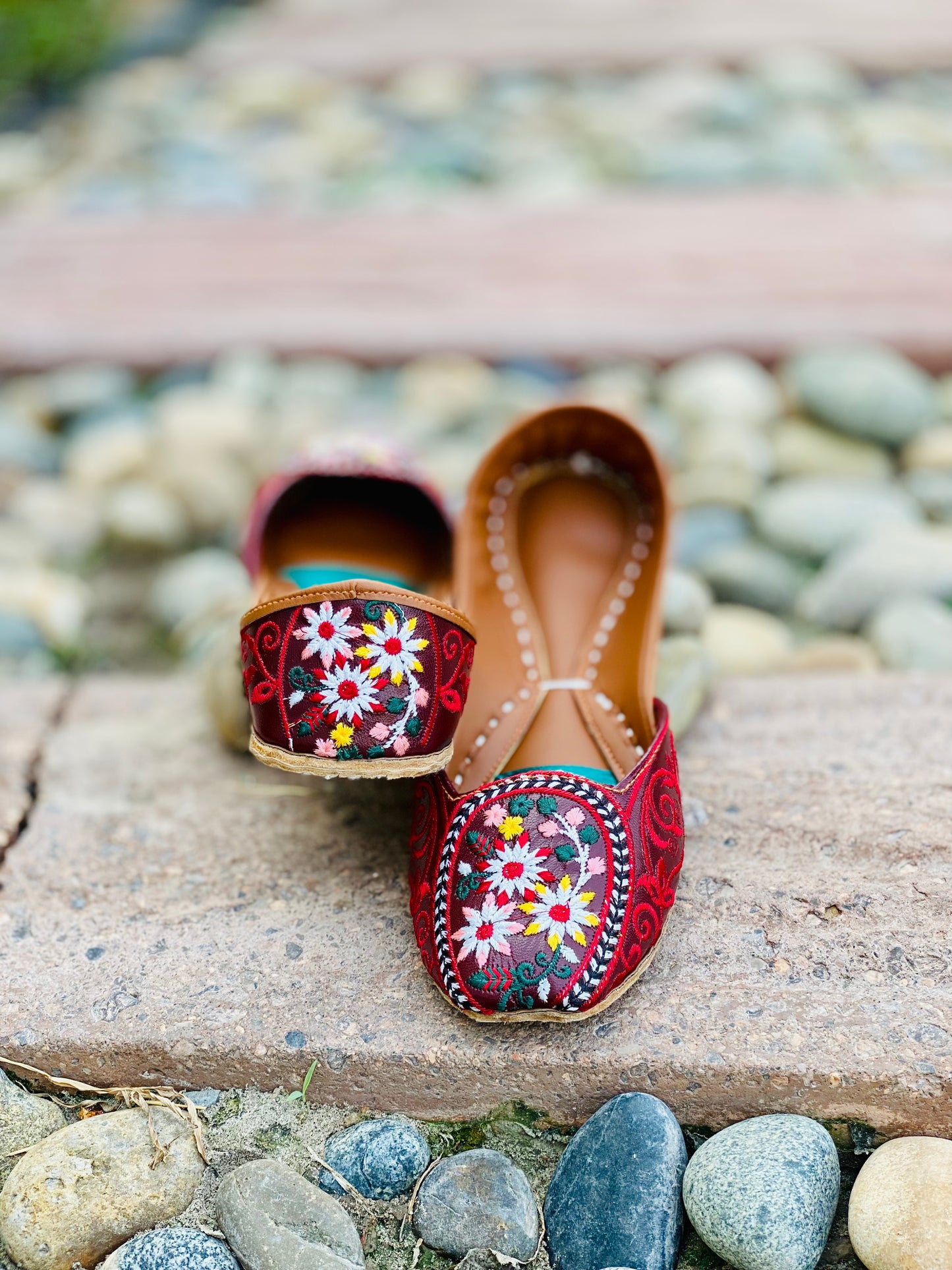 Rose Flame - Red Wedding Khussa - Zumrut by Amir 