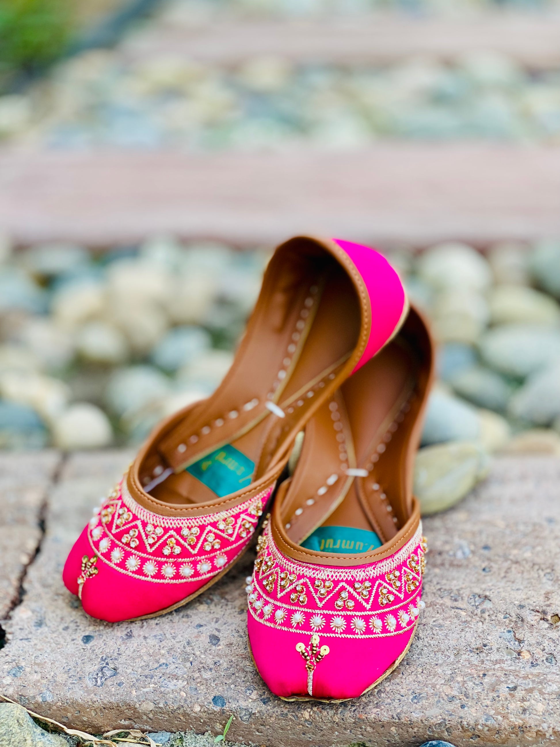 Rose Radiance - Hot Pink Wedding Khussa - Zumrut by Amir 