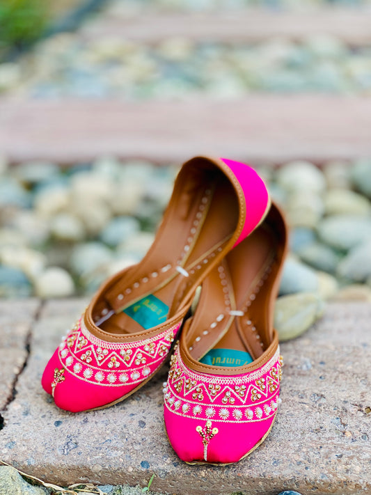 Rose Radiance - Hot Pink Wedding Khussa - Zumrut by Amir 