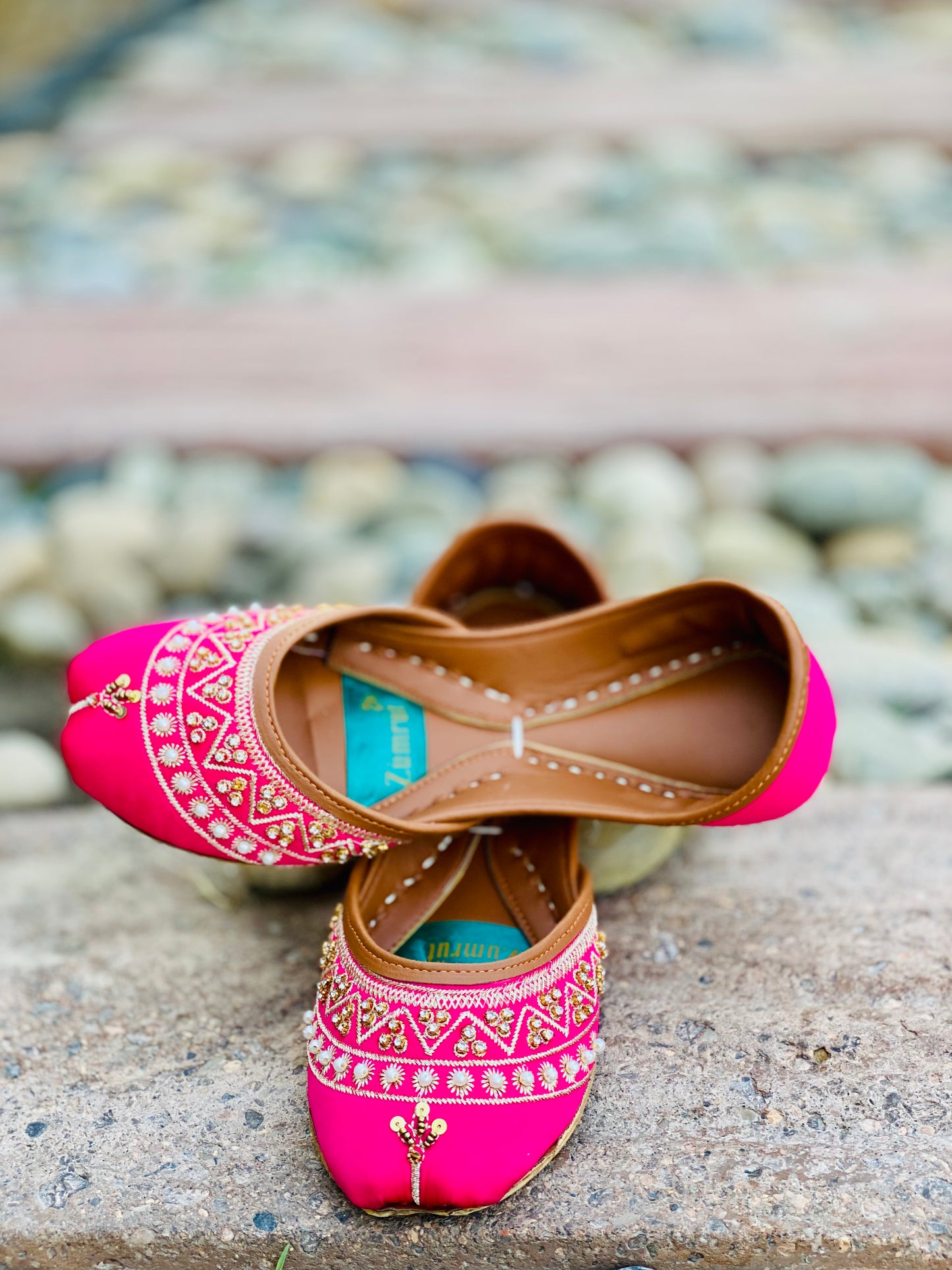 Rose Radiance - Hot Pink Wedding Khussa - Zumrut by Amir 