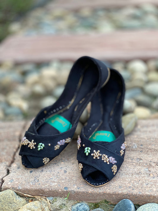 Shabnoor - Black Luxury Wedding Khussa - Zumrut by Amir 